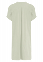 Poplin dress with V-neck