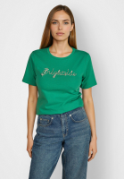 Shirt with rhinestone band