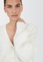 Cardigan with beaded appliqué