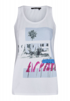 Top with abstract palm tree print