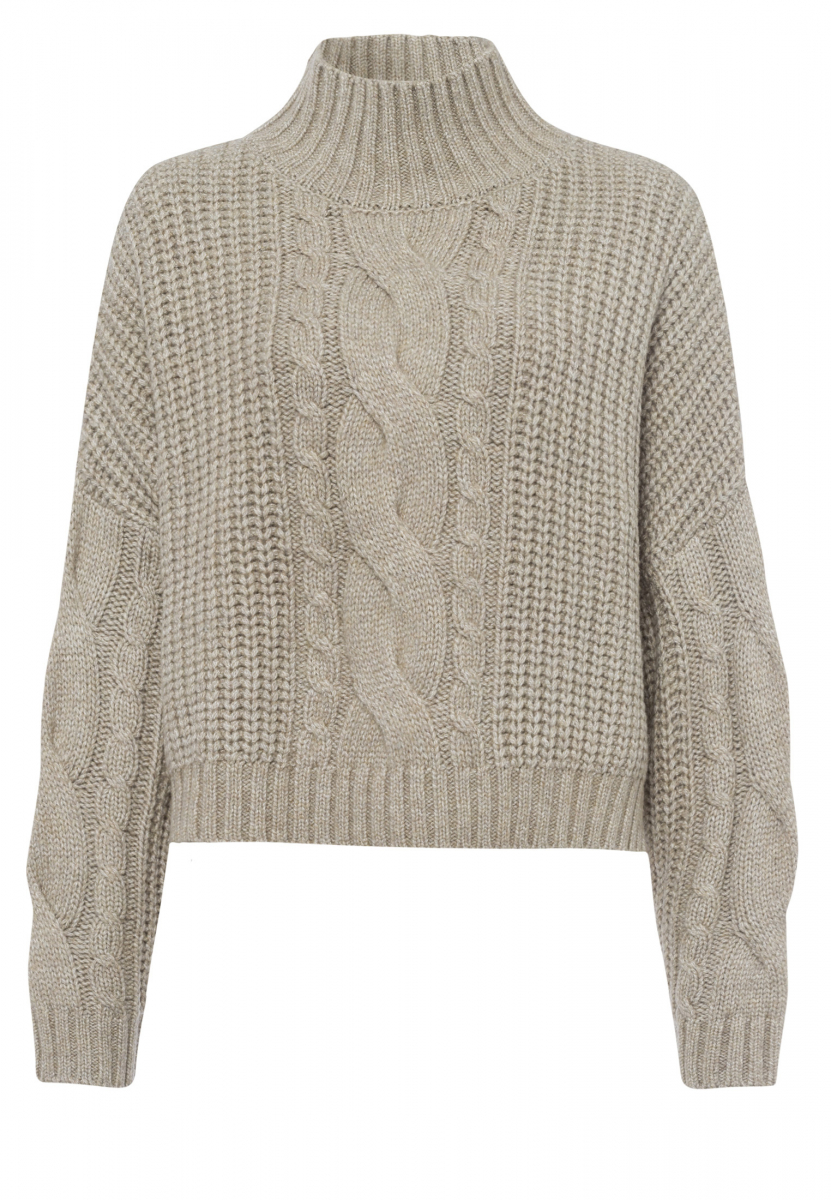 Boxy sweater with cable knit pattern | Knitwear | Fashion