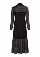 Lace jersey dress with long sleeves