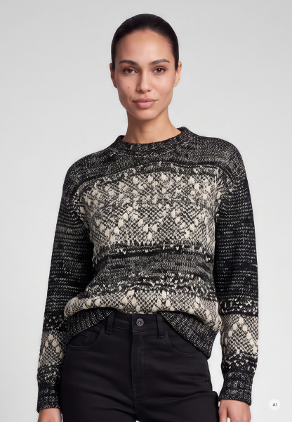 Sweater with abstract pattern