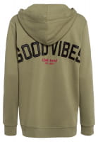 Zip Hoodie with large slogan print on the back
