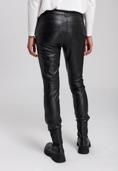 Pants made of faux leather