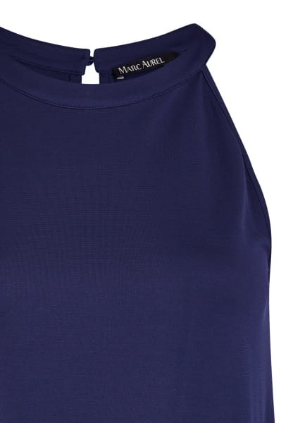 Halterneck top in flowing crêpe jersey