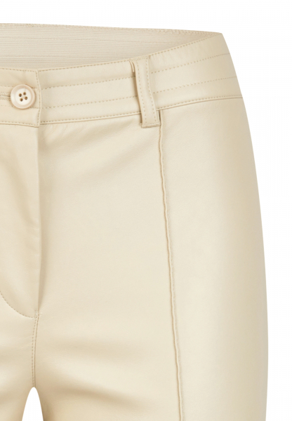Flared trousers made from vegan leather long