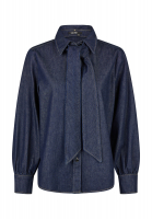 Schluppenbluse in Jeans-Optik
