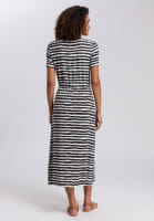 Dress with stripe print in batik look