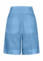 Pleated linen shorts