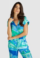 Shirt with tropical print