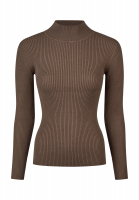 Turtleneck sweater in sparkling rib knit