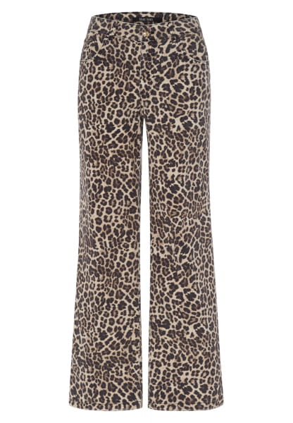 Jeans mit Leoprint