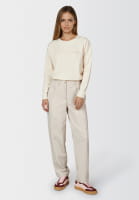 Trousers in twill jersey