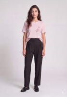 Shirt with tulle roses