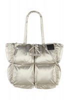 Puffer-Tasche im Metallic-Look