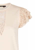 T-shirt with lace sleeves