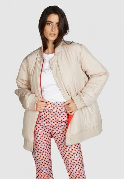 Bomber blouson with contrast lining