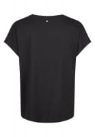 Blusenshirt mit Jersey Rücken und Print