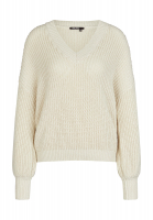 V-neck sweater with ribbed texture
