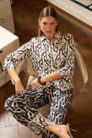 Pyjamahose mit grafischem Print