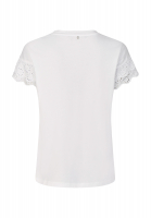 T-shirt with perforated embroidery details