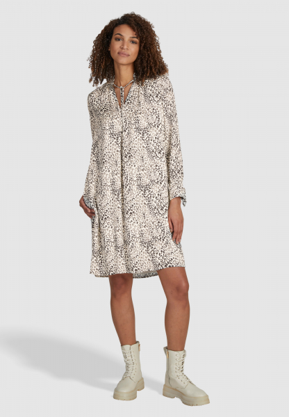 Dress with minimal leopard print
