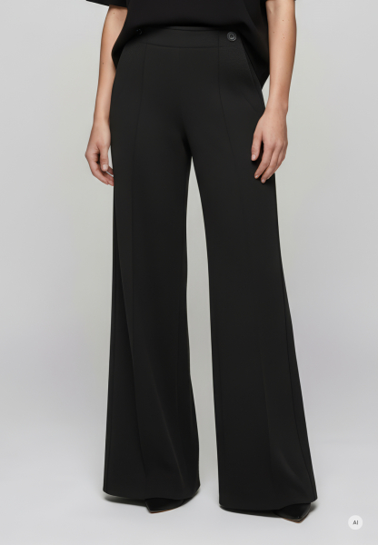 Wide-leg pants with a sailor-style look