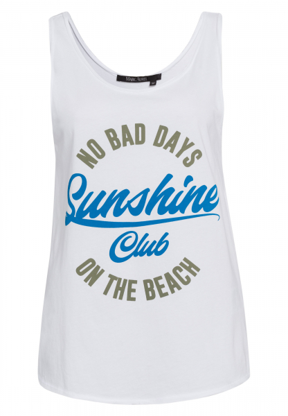 Top with "Sunshine Club" logo print