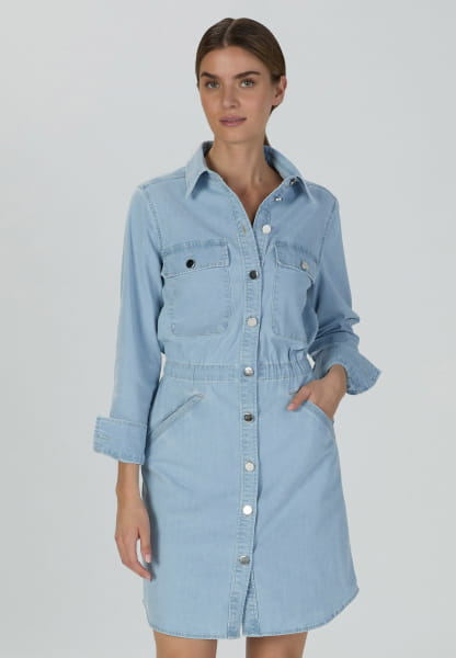 Denim dress in tencel blend