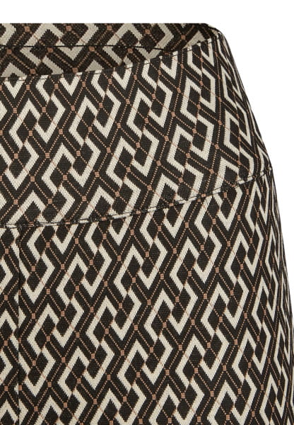 Jacquard trousers in recycled viscose blend long