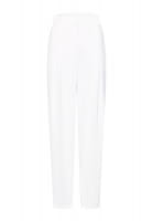 Bundfaltenhose aus mattem Komfortsatin