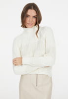 Rippen-Pullover mit Pailletten-Ringeln