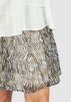 Godet skirt in a minimal ethno print