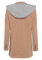 Blazer with grey mélange hood