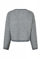 Strickjacke in zweifarbigem Diagonalmuster