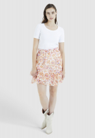 Mini skirt with floral print