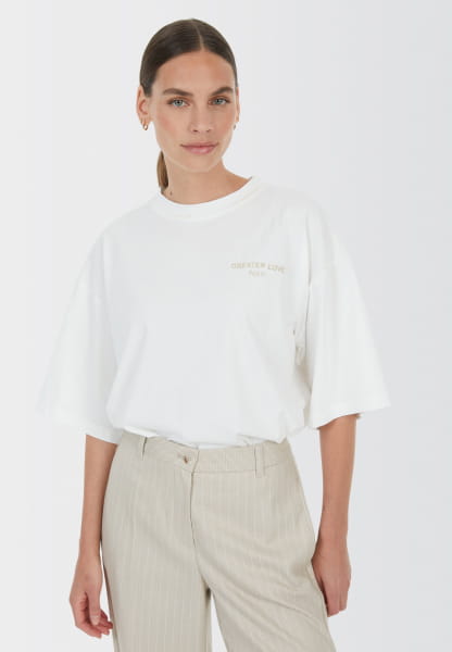 T-Shirt mit Greater Love Schriftzug