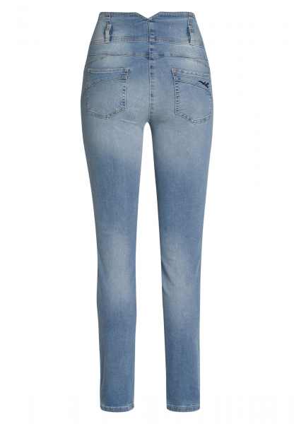 High-waisted jeans in Blue denim stretch