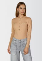Shirt with gold buttons