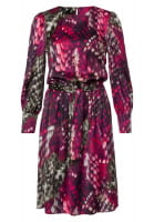 Midi dress with stylized reptile print