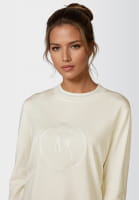 Rundhals Pullover mit Logo-Stickerei
