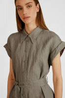 Shirt blouse dress from sustainable linen
