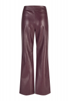Flared pants made of soft faux leather