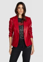 Kurzblazer aus veganem Leder