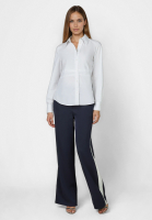 Poplin shirt with pleated details