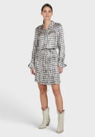 Shirt dress with watercolor print