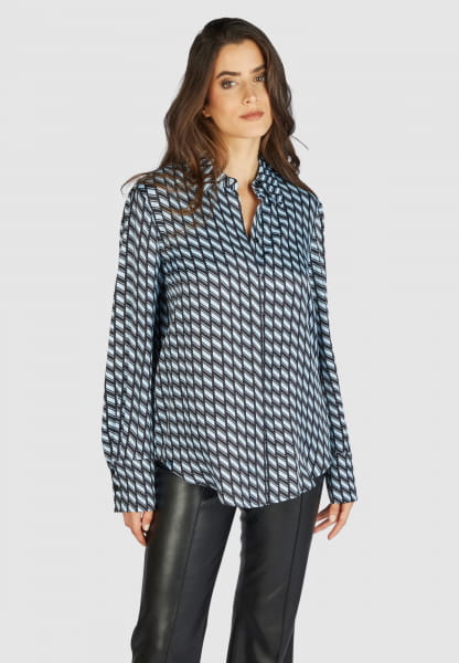 Viscose blouse with graphic print