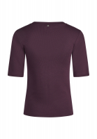Ribbed shirt with decorative trim
