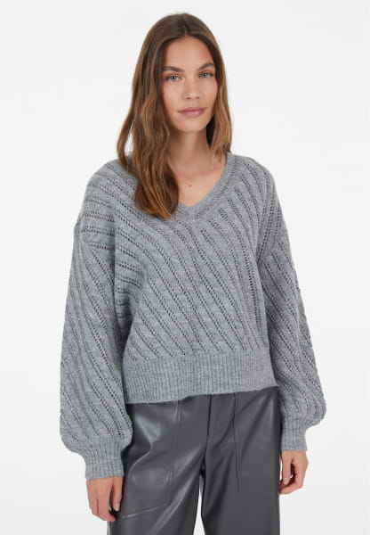 Alpaka-Pullover mit Pailletten-Muster